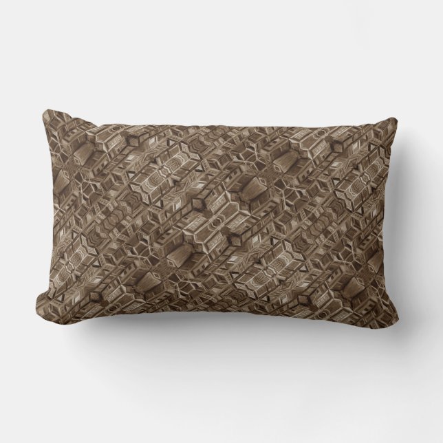 Rectangle Coussin Motif Brown (Recto)