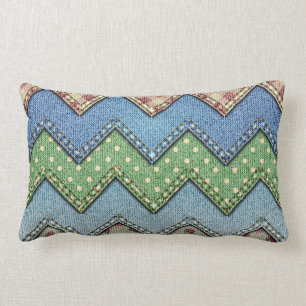 Rectangle Coussin motif  de jeans de Denim