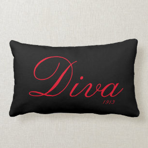 Rectangle Coussin noir de la diva 1913