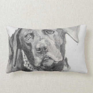Rectangle Coussin noir de labrador retriever