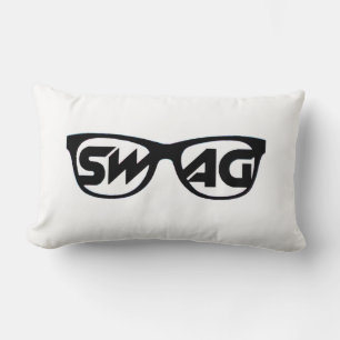 Rectangle Coussin noir et blanc à deux côtés
