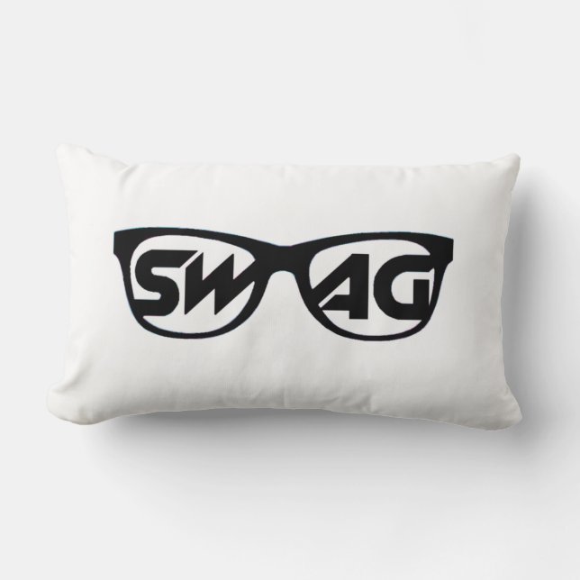 Rectangle Coussin noir et blanc à deux côtés (Recto)