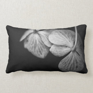 Rectangle Coussin noir et blanc d'hortensia