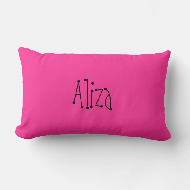 Rectangle Coussin nommé fait sur commande d'Aliza (Recto)