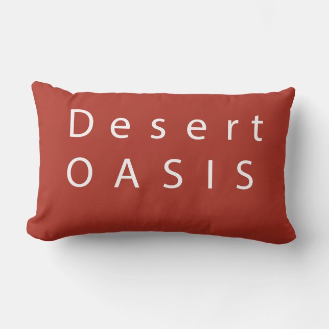 Rectangle Coussin OASIS du désert (Recto)