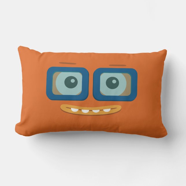 Rectangle Coussin orange de bande d'amusement de BBSS (21" (Recto)