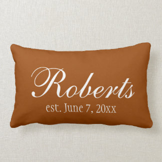 Rectangle Coussin orange personnalisé de lancer brûlé par
