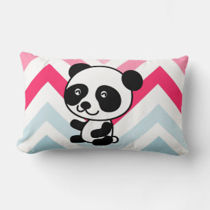 Rectangle Coussin Panda Panda Bear Panda Pink & Blue