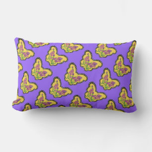 Rectangle Coussin papillon Iris violet