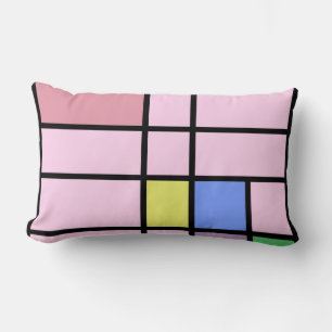 Rectangle Coussin Pastel Colorblock en deux tailles