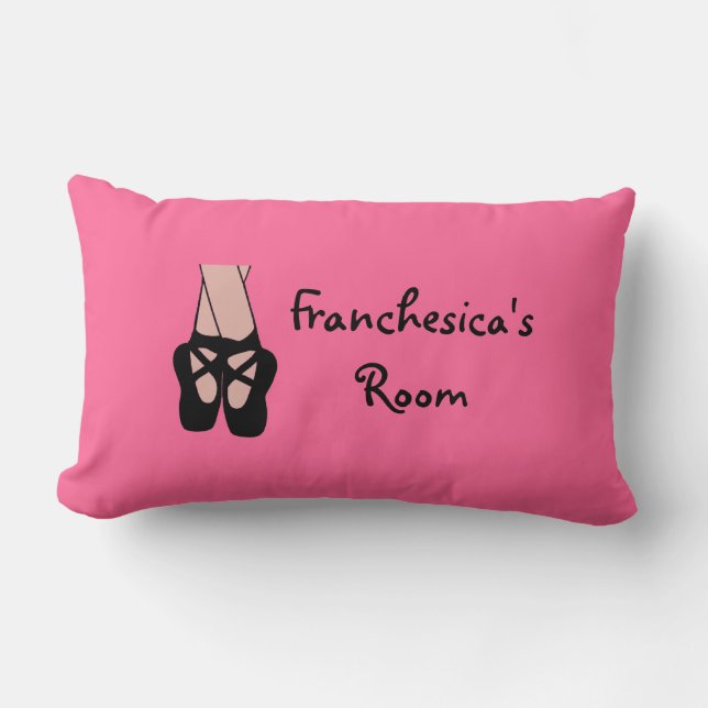 Rectangle Coussin personnalisable de ballerine pour des (Recto)
