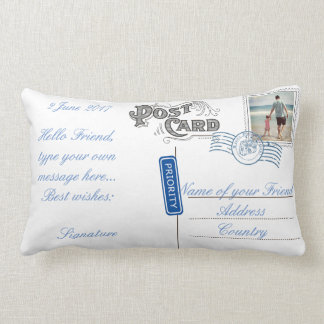 Rectangle Coussin personnalisable de carte postale avec