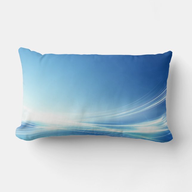 Rectangle Coussin personnalisé - Abstrait bleu (Recto)