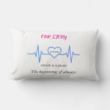 Coussin personnalisé avec rythme cardiaque personn