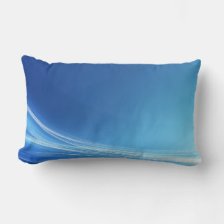 Rectangle Coussin personnalisé - Motif de vague bleu