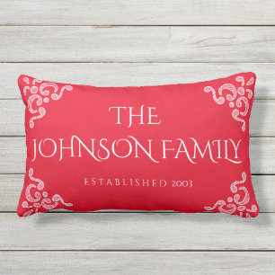 Rectangle Coussin personnalisé par famille décorative