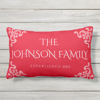 Rectangle Coussin personnalisé par famille décorative