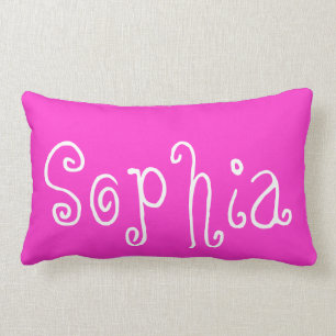 Rectangle Coussin personnalisé par Lumbar rose de Sophia