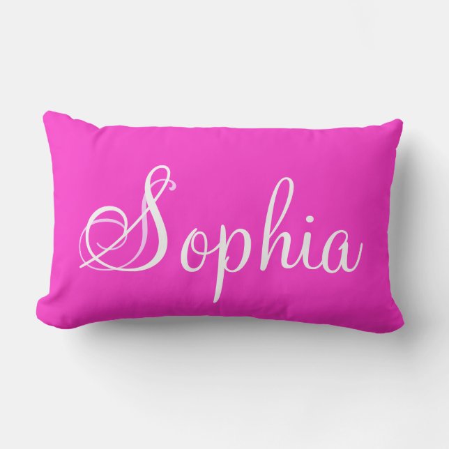 Rectangle Coussin personnalisé par Lumbar rose de Sophia (Recto)