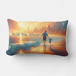 Rectangle Coussin personnalisé pour papa avec les noms des e