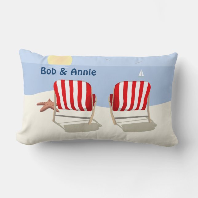 Rectangle Coussin personnalisé retiré de chaise de plage (Recto)