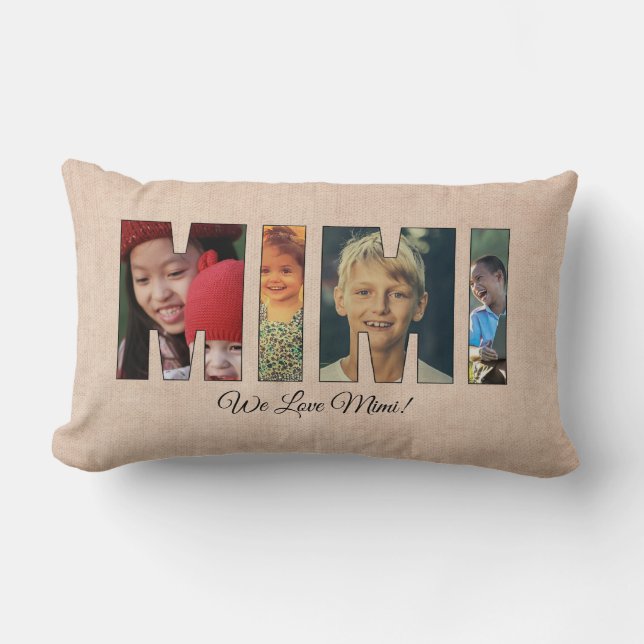 Rectangle Coussin photo Mimi, Ajouter des images, Message su (Recto)