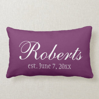 Rectangle Coussin pourpre personnalisé de lancer de prune de