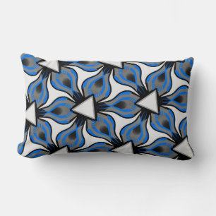 Rectangle Coussin rect. Jimette Design Turquoise gris blanc
