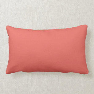 Rectangle Coussin réversible à motif rose corail moderne