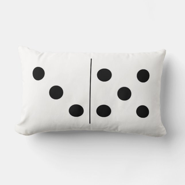 Rectangle Coussin réversible du domino 3|5 (Recto)