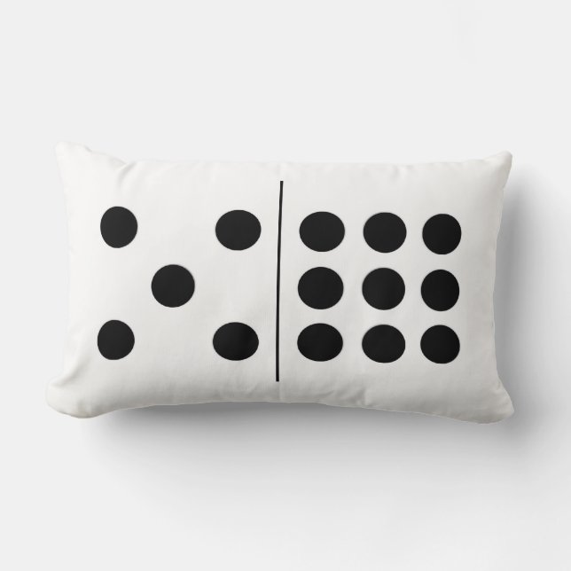 Rectangle Coussin réversible du domino 5|9 (Recto)