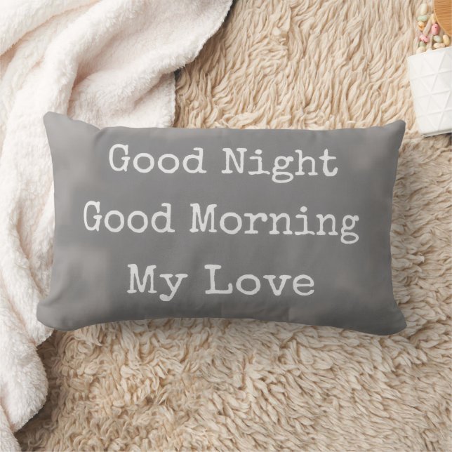 Rectangle Coussin romantique - Bonne nuit Bonjour Mon amour (Couverture)