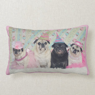 Rectangle Coussin rose de carlin de Pugalicious