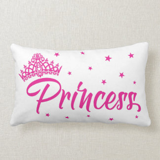 Rectangle Coussin rose de princesse avec le diadème