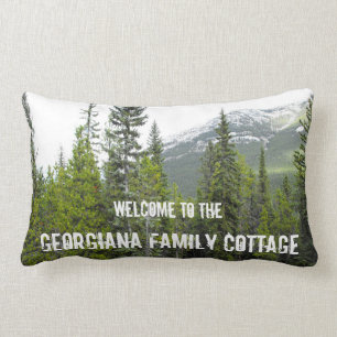 Rectangle Coussin rustique d'accueil de cottage de forêt et