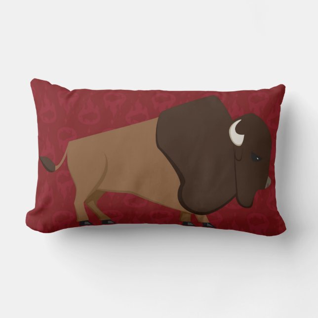 Rectangle Coussin sauvage de Buffalo (Recto)