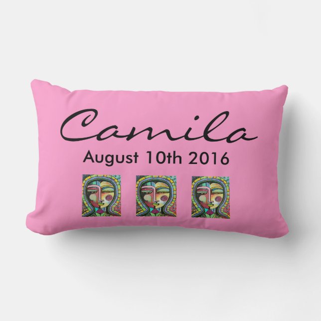 Rectangle Coussin - souvenir de Quinceanera avec le nom et (Recto)