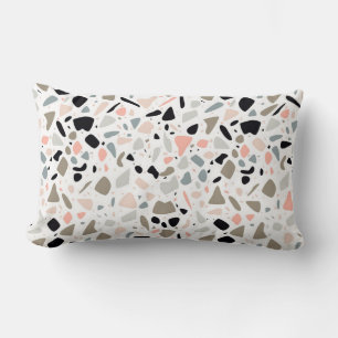 Rectangle Coussin Terrazzo Peach/Chevron Lumbar