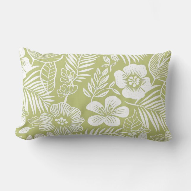 Rectangle Coussin Tropical Green Lumbar (Recto)