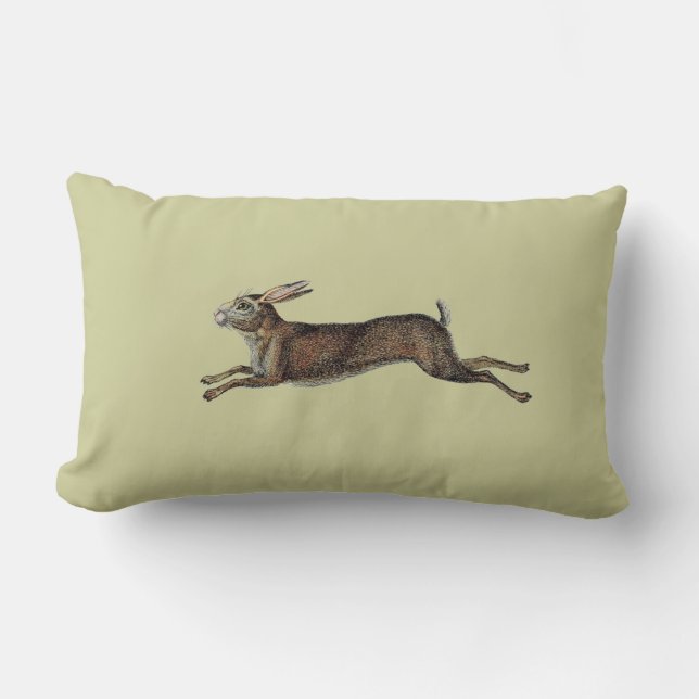 Rectangle Coussin vintage de lapin (Recto)
