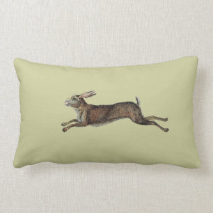 Rectangle Coussin vintage de lapin