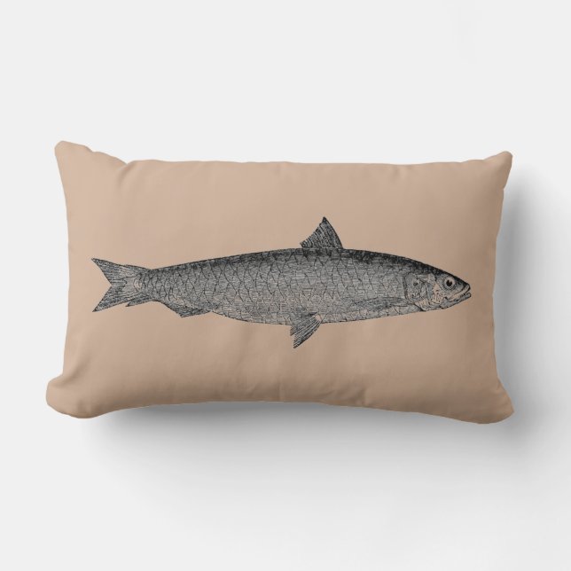 Rectangle Coussin vintage de poissons d'art (Recto)