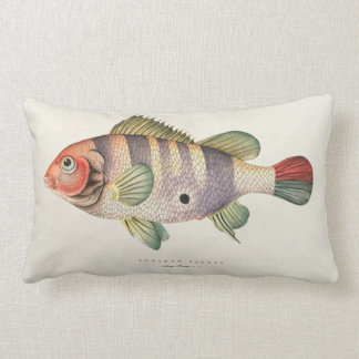 Rectangle Coussin vintage d'image de poissons