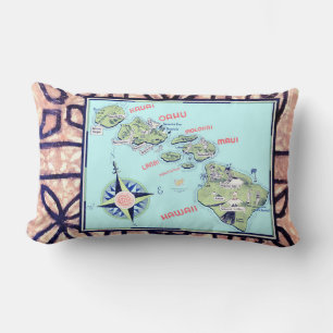 Rectangle Coussin vintage Hawaii