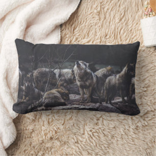 Rectangle Coussin Wolf Pack Lumbar