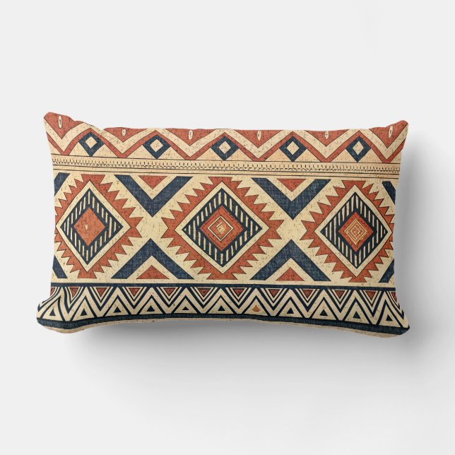 Rectangle Couvercle Coussin de Bohême, Coussin Motif géométr (Recto)