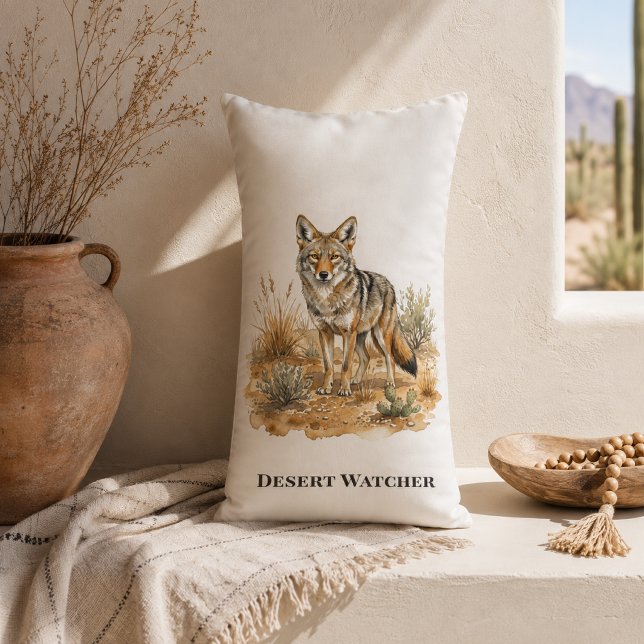 Rectangle Coyote Casita Coussin d'accent occidental (Créateur téléchargé)