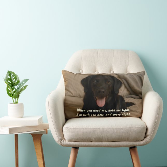 Rectangle Créez votre propre Coussin photo Memorial Lumbar (Chaise)