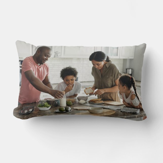 Rectangle Cuisine familiale Ensemble Lumbar Coussin Design (Recto)