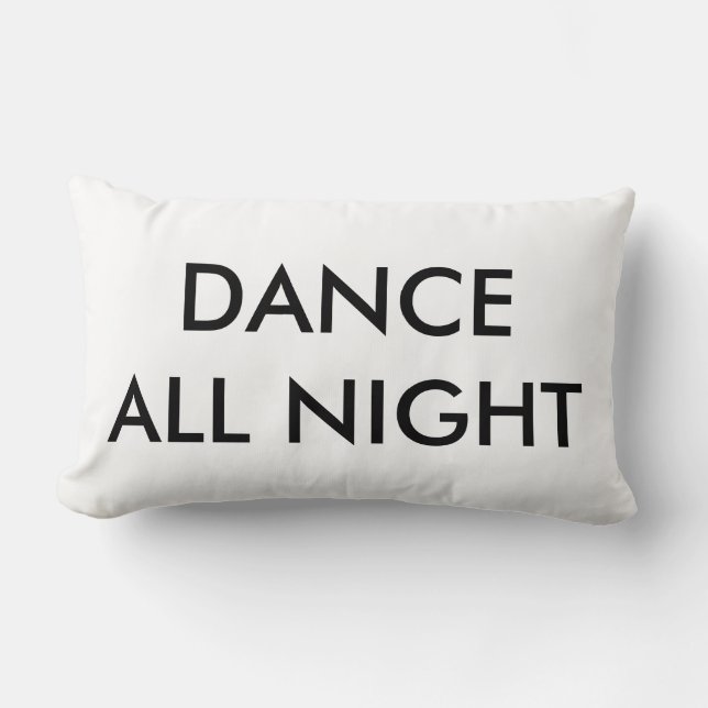 Rectangle De danse coussin toute la nuit - noir et blanc (Recto)